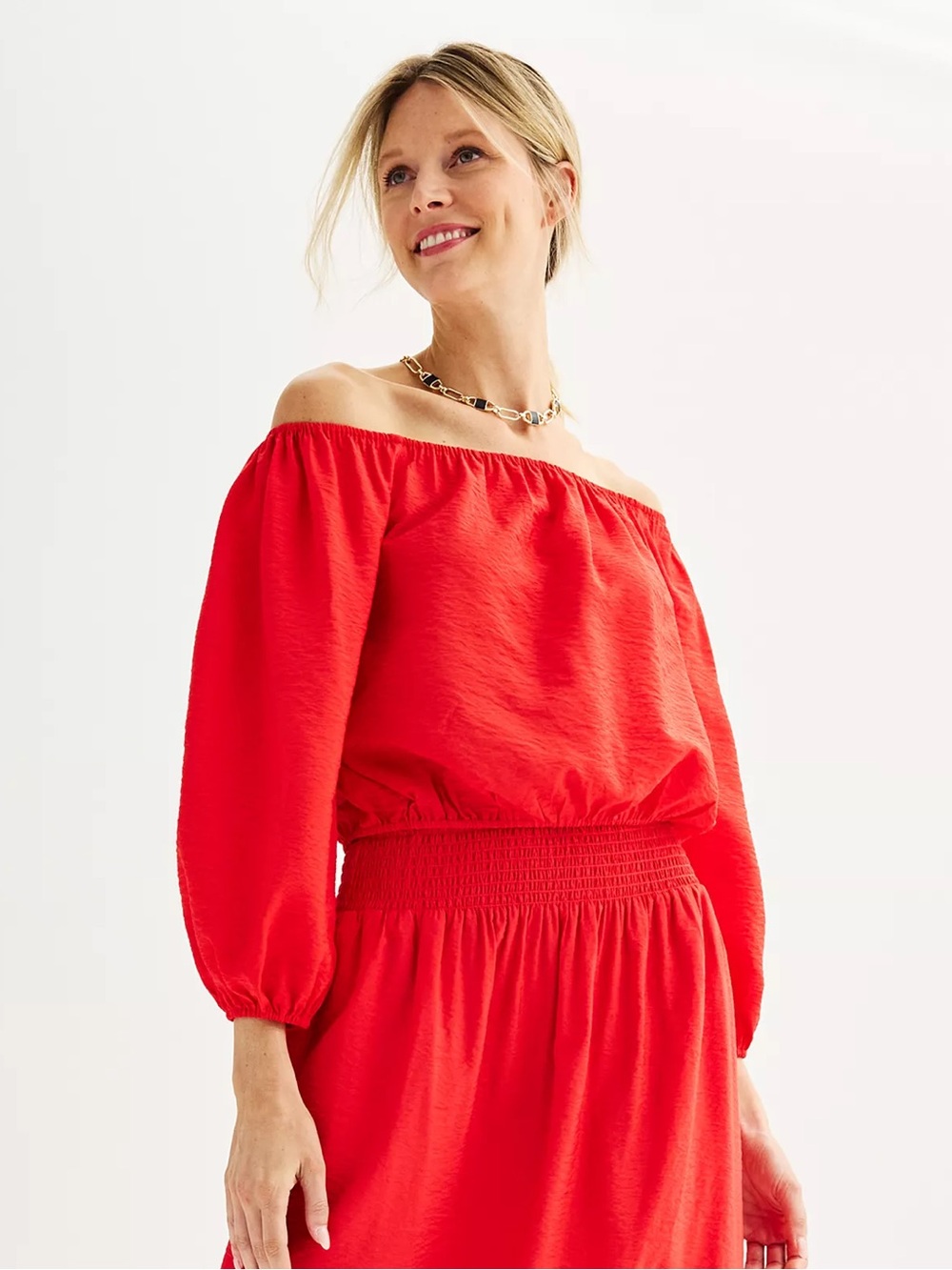 Nine West Bracelet Sleeve Off-The-Shoulder Top Size XXL